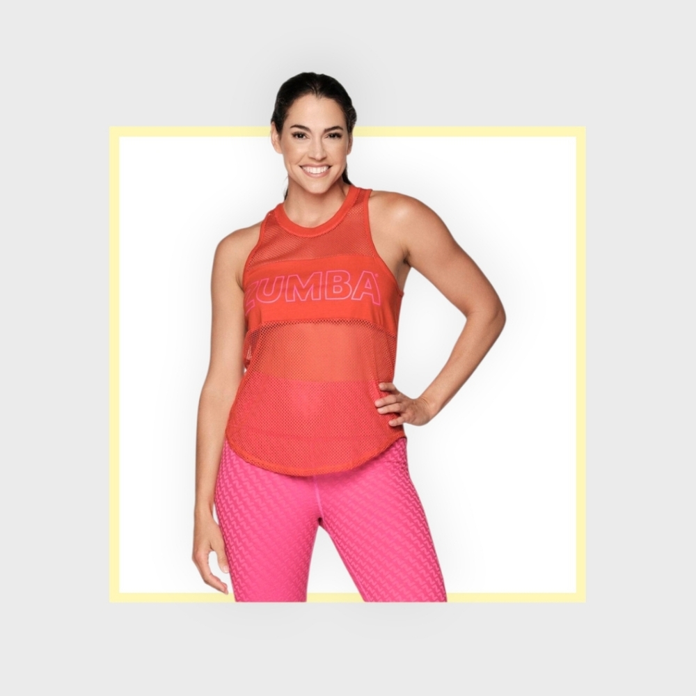 Zumba Fitness Women's Vibrant Orange Tank Top
